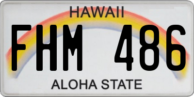 HI license plate FHM486