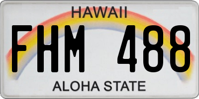 HI license plate FHM488