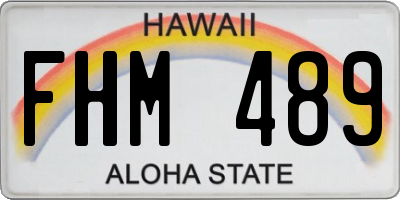 HI license plate FHM489