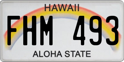 HI license plate FHM493