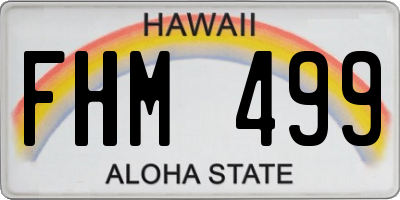 HI license plate FHM499