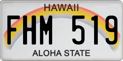 HI license plate FHM519
