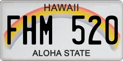 HI license plate FHM520