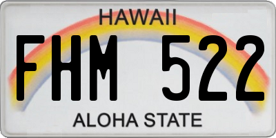 HI license plate FHM522