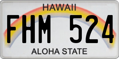 HI license plate FHM524