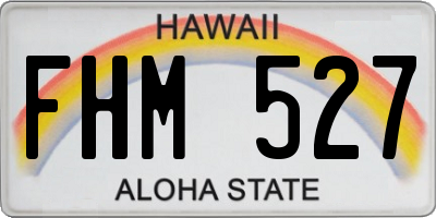 HI license plate FHM527