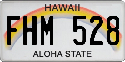 HI license plate FHM528