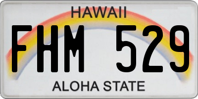 HI license plate FHM529
