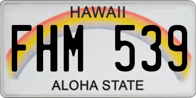 HI license plate FHM539