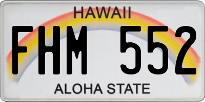 HI license plate FHM552