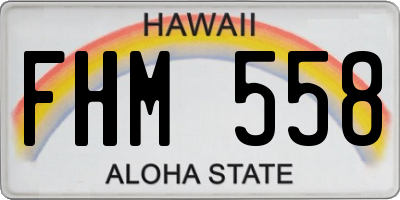 HI license plate FHM558