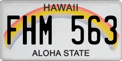 HI license plate FHM563