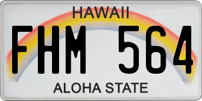 HI license plate FHM564