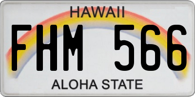 HI license plate FHM566
