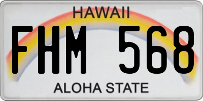 HI license plate FHM568
