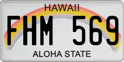 HI license plate FHM569