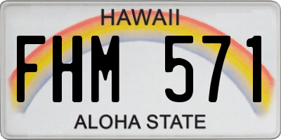 HI license plate FHM571