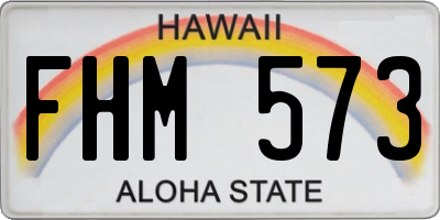 HI license plate FHM573