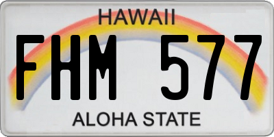 HI license plate FHM577