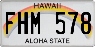HI license plate FHM578