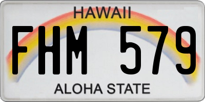 HI license plate FHM579