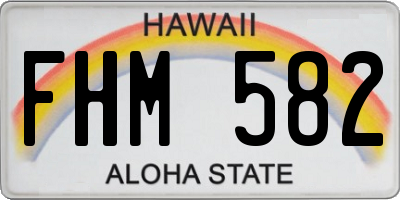 HI license plate FHM582