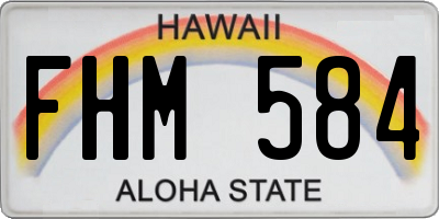 HI license plate FHM584
