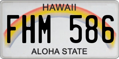 HI license plate FHM586