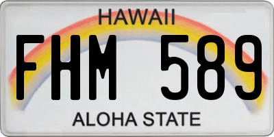 HI license plate FHM589