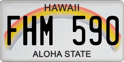 HI license plate FHM590