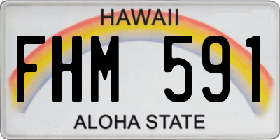 HI license plate FHM591