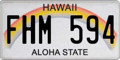 HI license plate FHM594