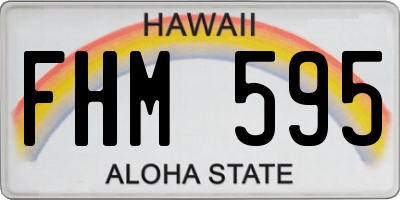 HI license plate FHM595