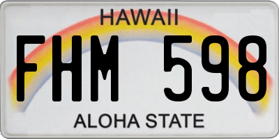 HI license plate FHM598