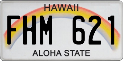 HI license plate FHM621