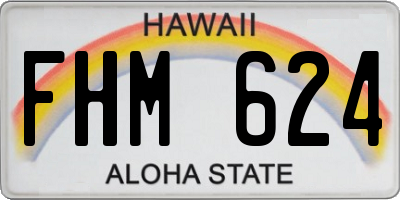 HI license plate FHM624