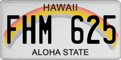 HI license plate FHM625