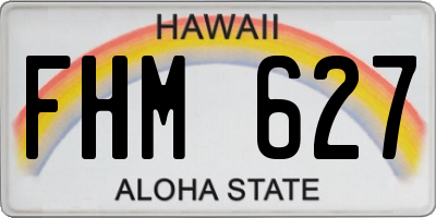 HI license plate FHM627