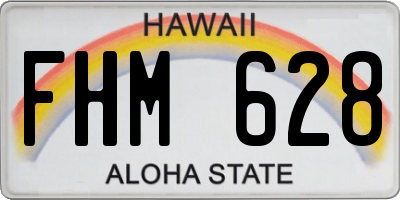 HI license plate FHM628