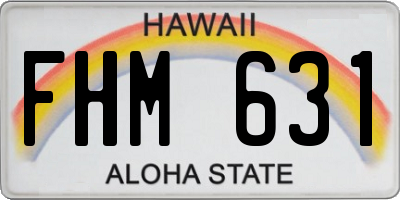 HI license plate FHM631