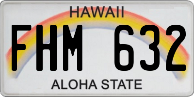 HI license plate FHM632