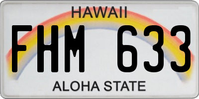 HI license plate FHM633