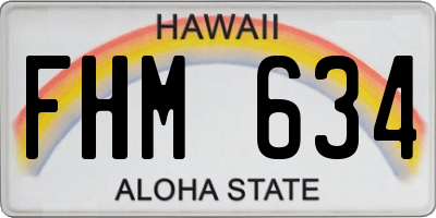 HI license plate FHM634