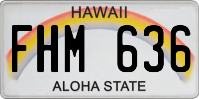 HI license plate FHM636