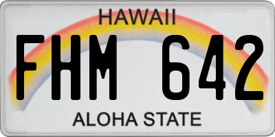 HI license plate FHM642