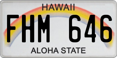 HI license plate FHM646