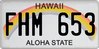 HI license plate FHM653