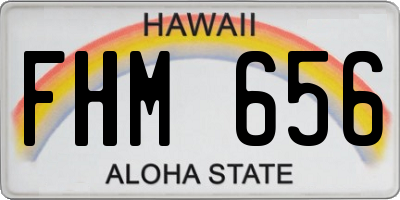 HI license plate FHM656
