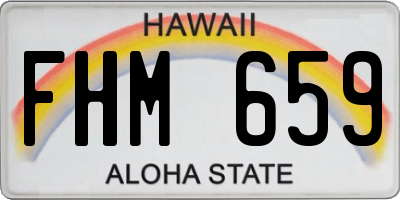 HI license plate FHM659