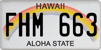 HI license plate FHM663
